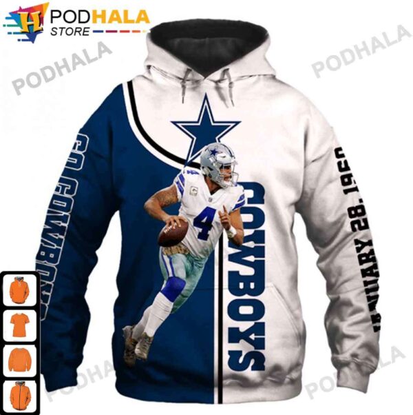 4 Dak Prescott NFL Dallas Cowboys Christmas 3D Hoodie 1