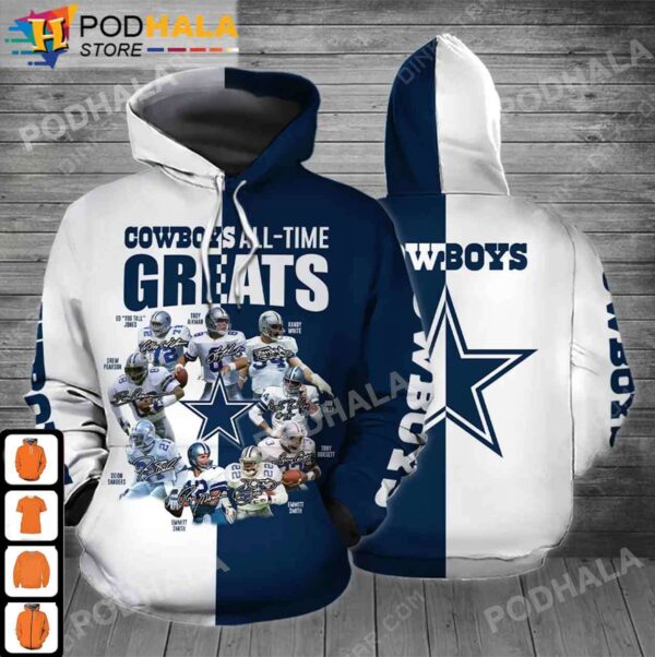 Cowboys All Time Greats Dallas Cowboys Christmas Gifts 3D Hoodie 1