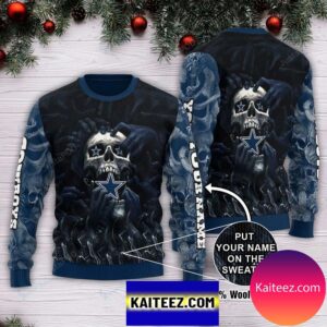 Custom Name Dallas Cowboys Christmas Ugly Sweater