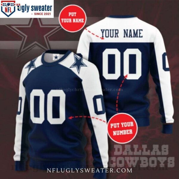 Customized Dallas Cowboys Logo Ugly Christmas Sweater