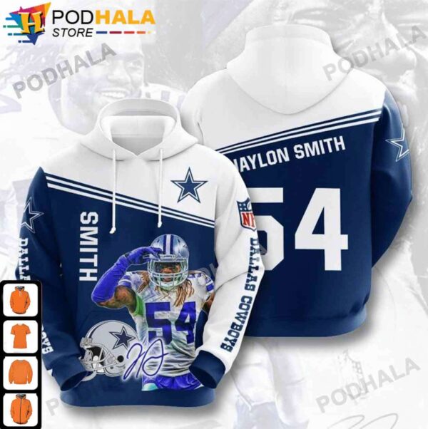 Dallas 54 Smith Signature NFL Dallas Cowboys Christmas Gifts 3D Hoodie 1