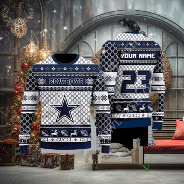 Dallas Cowboys American Football Gucci Ugly Christmas Sweater 3D Jumper 1