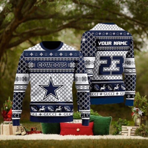 Dallas Cowboys American Football Ugly Christmas Sweater 3D Printed Men And Women Holiday Gift 1