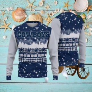 Dallas Cowboys Christmas Forrest Pattern Ugly Christmas Sweater