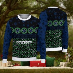 Dallas Cowboys Christmas Pattern 3D Candle Ugly Sweater