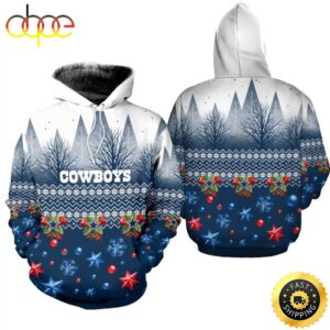 Dallas Cowboys Christmas Pattern Tree NFL Christmas Hoodie