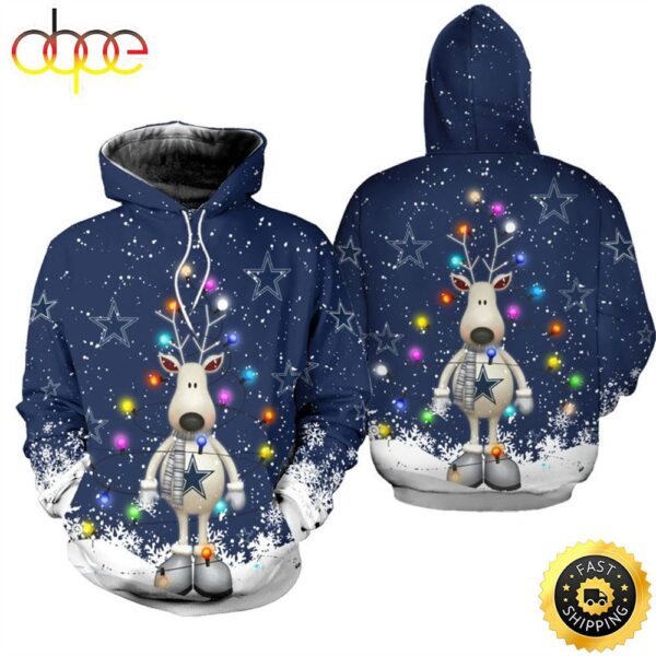 Dallas Cowboys Christmas Reindeer Christmas Hoodie 1