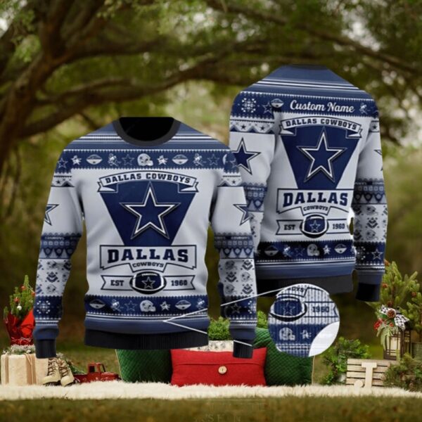 Dallas Cowboys Est 1960 Ugly Christmas Sweater 3D