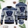 Dallas Cowboys Football Team Logo Custom Name Personalized Ugly Christmas Ugly Sweater 1