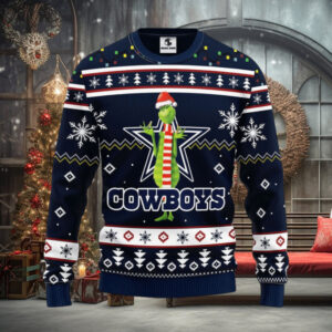 Dallas Cowboys Funny Grinch Christmas Ugly Sweater