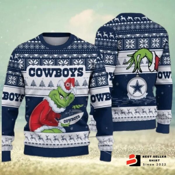 Dallas Cowboys Grinch Stolen Ugly Christmas Sweater