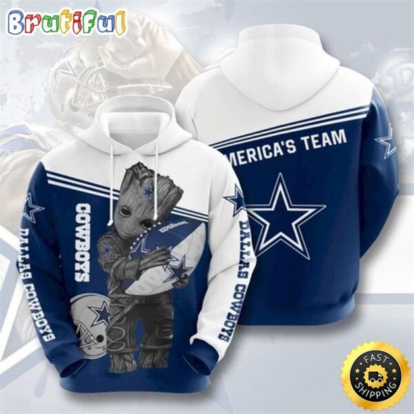 Dallas Cowboys Groot 3d Hoodie Christmas Gifts 1