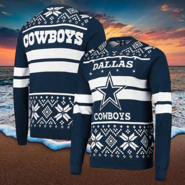 Dallas Cowboys Light Up 2023 Ugly Christmas Sweater 1