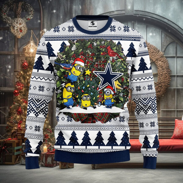 Dallas Cowboys Minion Christmas Ugly Sweater