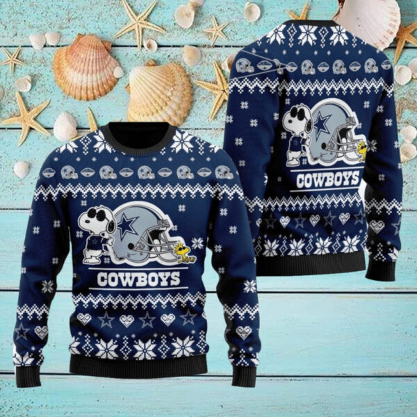 Dallas Cowboys NFL Cute The Snoopy Show Football Helmet Ugly Christmas Sweater