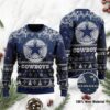 Dallas Cowboys Santa Claus In The Moon Christmas Ugly Sweater