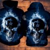 Dallas Cowboys Skull Neon 3D Hoodie Christmas Gifts 1