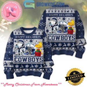 Dallas Cowboys Snoopy Happy Holiday Merry Christmas Sweater