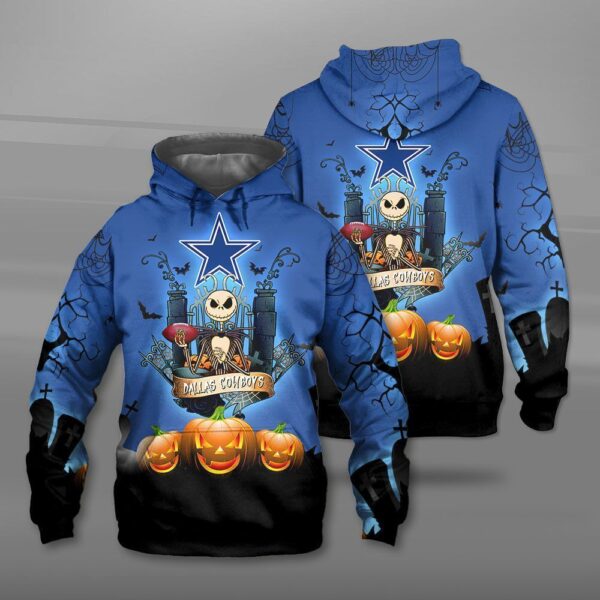 Dallas Cowboys The Nightmare Before Christmas 3d Hoodie 1