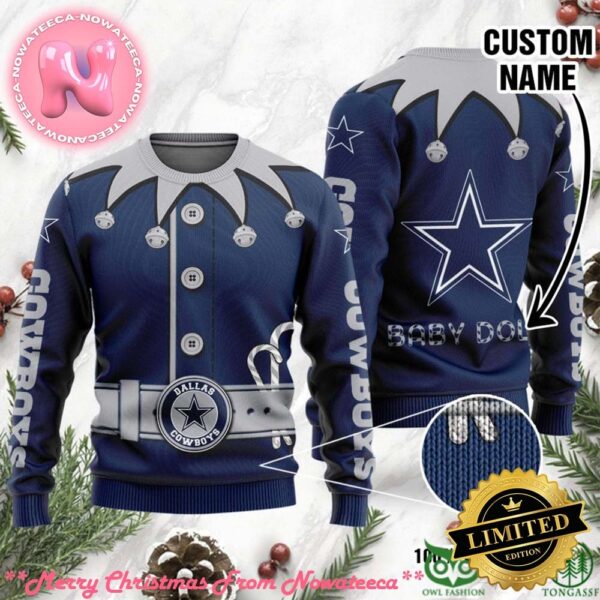 Dallas Cowboys Ugly Sweater Custom Name NFL Football