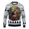 Groot Hug Dallas Cowboys Christmas Ugly Sweater