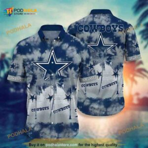 NFL Cowboys Hawaiian Shirt Color Splash Pattern Tropical