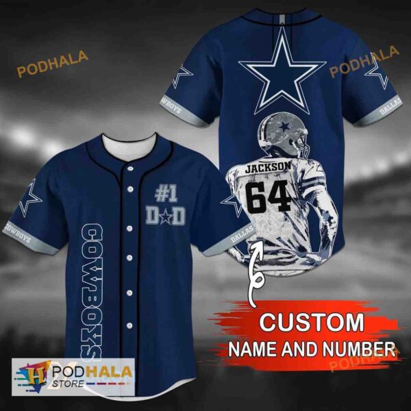 NFL Dallas Cowboys 3D Baseball Jersey Merch 1