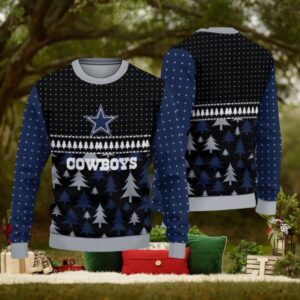 NFL Dallas Cowboys Christmas Pattern Ugly Sweater 3D