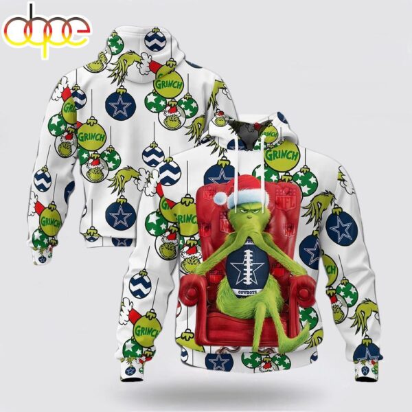 NFL Dallas Cowboys Grinch Christmas All Over Print Hoodie 1