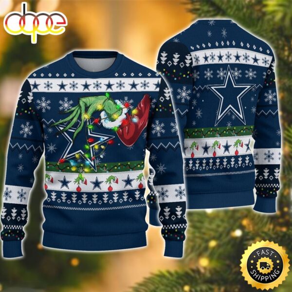 NFL Dallas Cowboys Grinch Christmas Ugly Sweater 1