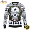 NFL Dallas Cowboys Skull Flower Ugly Christmas Ugly Sweater 1