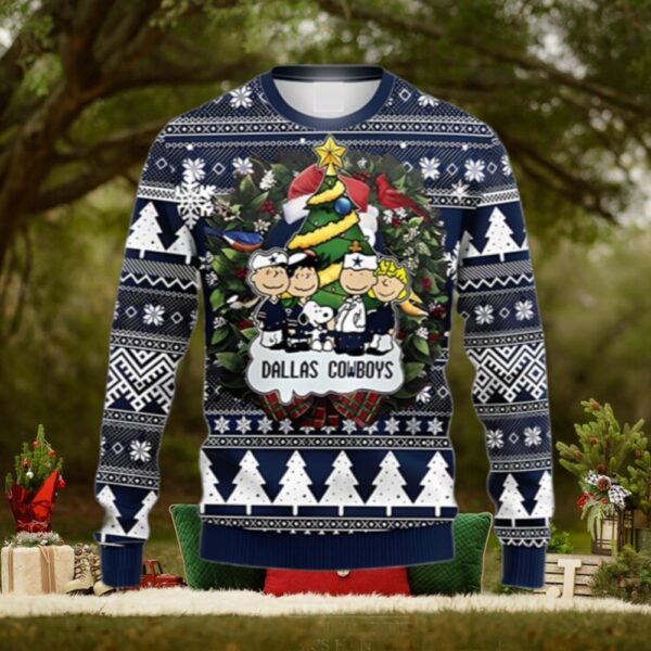 NFL Fans Dallas Cowboys Snoopy Dog Logo Ugly Christmas Sweater