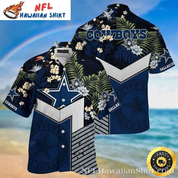 Navy Floral Starburst Dallas Cowboys Hawaiian 1