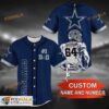 Number Dallas Cowboys NFL 3D Baseball Jersey For Dad Fathers Day 1