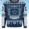 Personalized Custom Name Cowboys Ugly Christmas Sweater