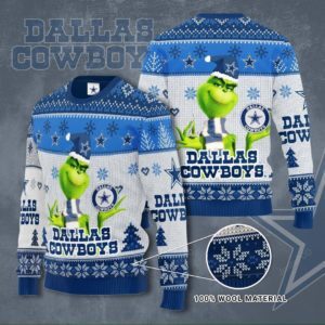 The Grinch Dallas Cowboys Christmas Ugly Sweater