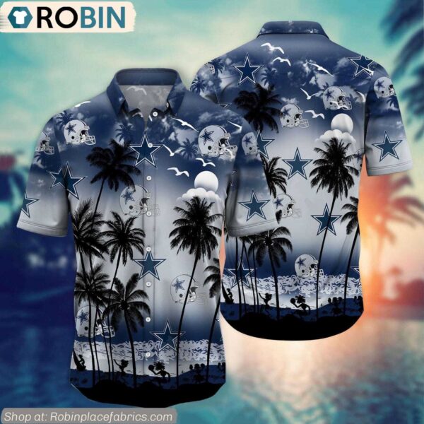 Cowboys Aloha Palm Tree Hawaiian Shirt 1