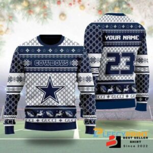 Cowboys Logo Xmas Gift Custom Ugly Christmas Sweater