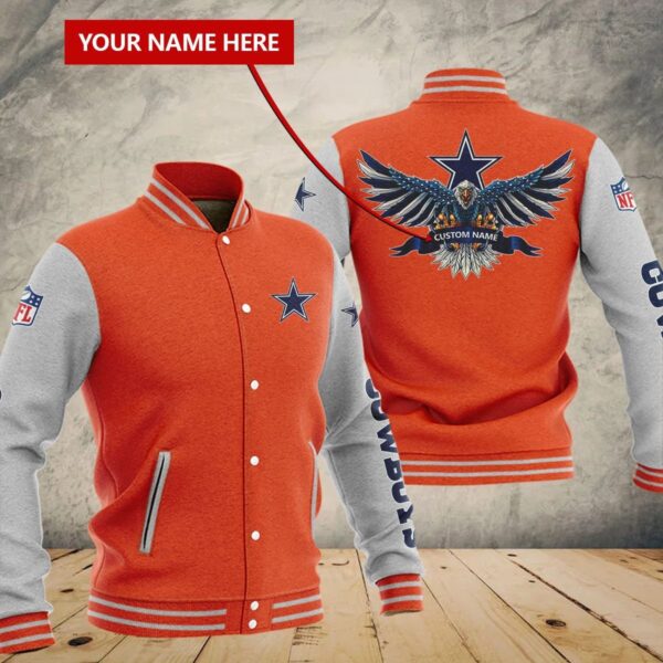 Cowboys NFL Personalized Baseball Jacket For Fan V10 1