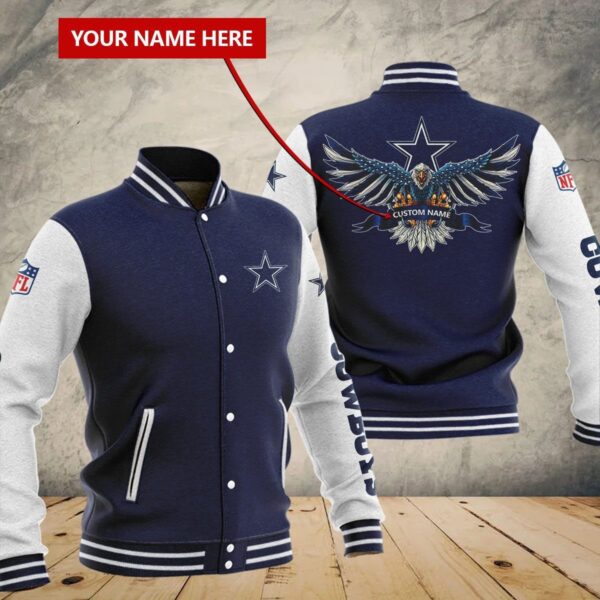 Cowboys NFL Personalized Baseball Jacket For Fan V13 1