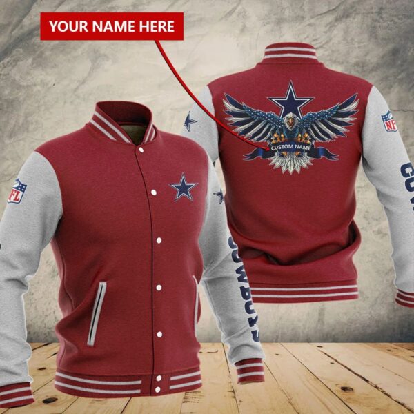 Cowboys NFL Personalized Baseball Jacket For Fan V9 1