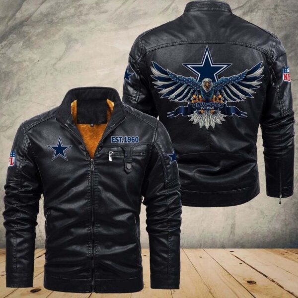 Cowboys NFL Personalized Leather Jacket For Fan V20 1