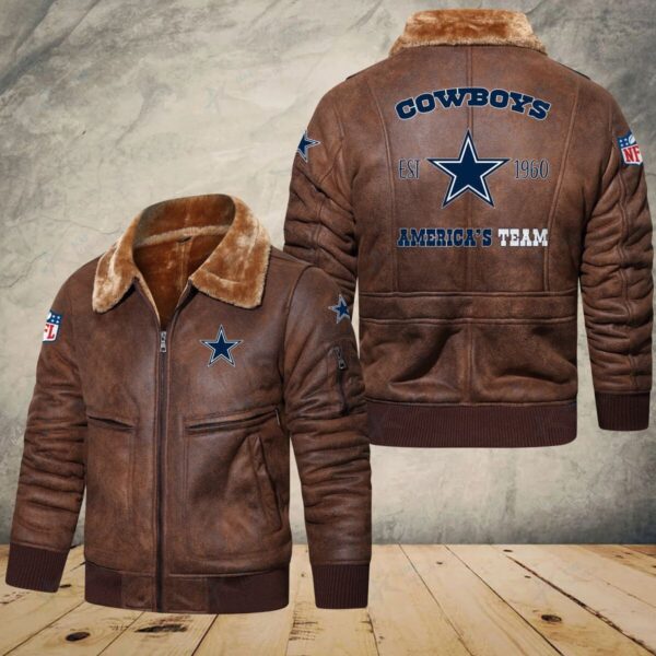 Cowboys NFL Personalized Leather Jacket For Fan V21 1