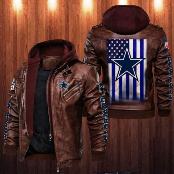 Cowboys NFL Personalized Leather Jacket For Fan V25 1