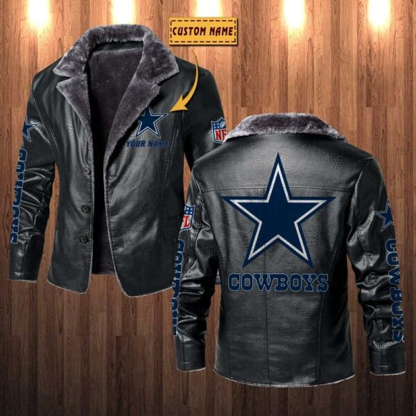 Cowboys NFL Personalized Leather Jacket For Fan V4 1