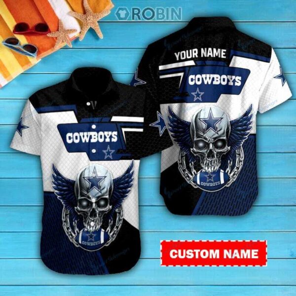 Cowboys Personalized Casual Button Down Short Sleeve Shirt Pl201 1