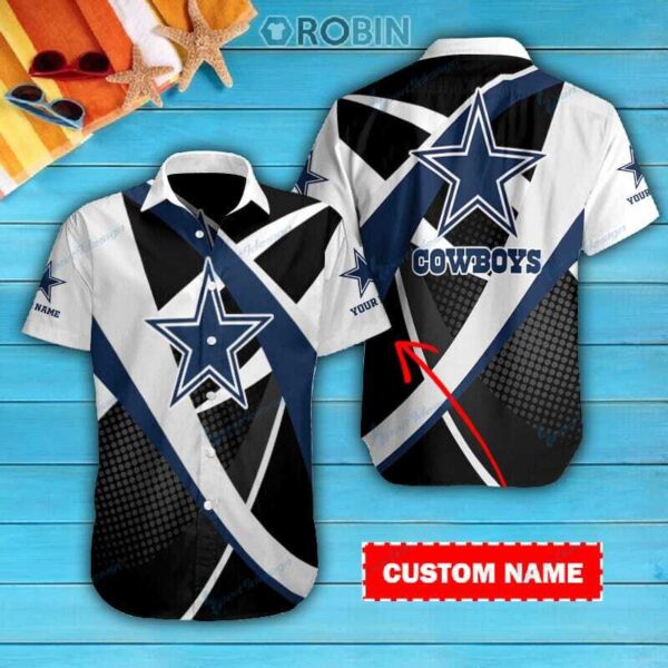 Cowboys Personalized Casual Button Down Short Sleeve Shirt Pl325 1