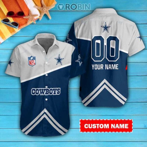 Cowboys Personalized Casual Button Down Short Sleeve Shirt Pl350 1