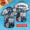 Cowboys Personalized Casual Button Down Short Sleeve Shirt Pl386 1