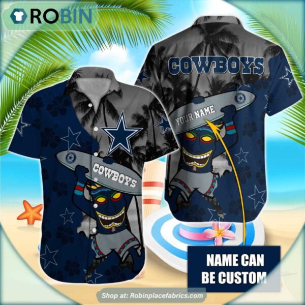 Cowboys Tiki Man NFL Hawaiian Shirt 1